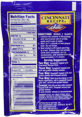 Skytime Cincinnati Chili mix served in a bowl showcasing a hearty, flavorful easy dinner