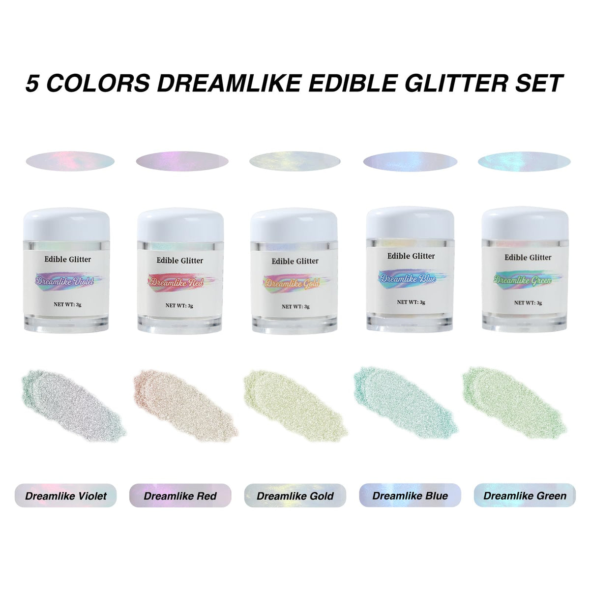 SkyVue blue glitter dust provides cool iridescence for desserts and drinks