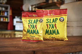 Slap Ya Mama flavoring for corn, potatoes, and seafood boils.