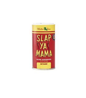 Slap Ya Mama Hot Cajun Seasoning bottle pour for quick, spicy flavor enhancement.