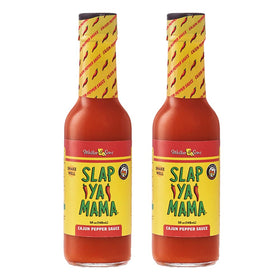 Slap Ya Mama Louisiana hot sauce bottle front displays authentic Cajun heat.