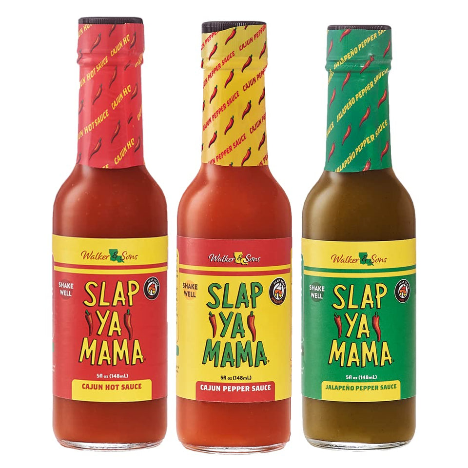 Slap Ya Mama Cajun Hot bottle pour for bold, smoky heat.
