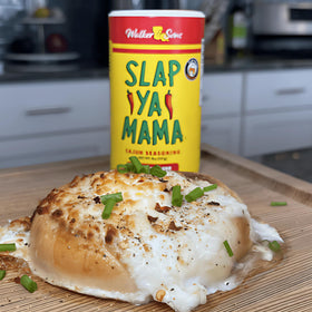 Label and packaging of Slap Ya Mama Original Blend with clean ingredients