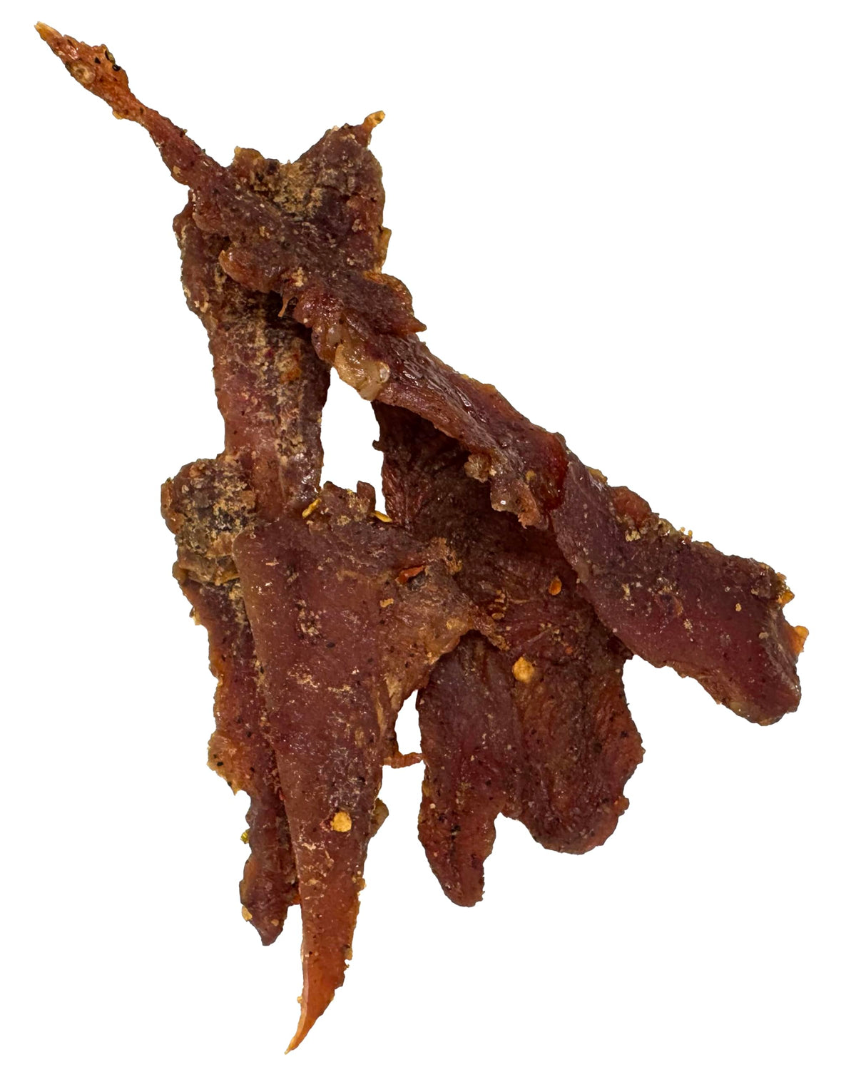 Slate Belt Smokehouse Alligator Jerky spice rub close-up hints at flavor.