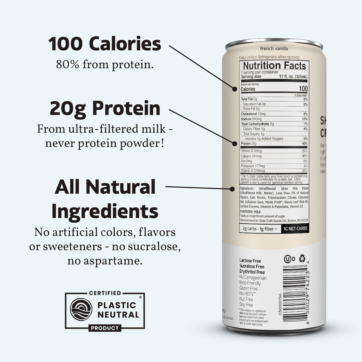 Slate Milk brand story image highlighting healthier milk option.