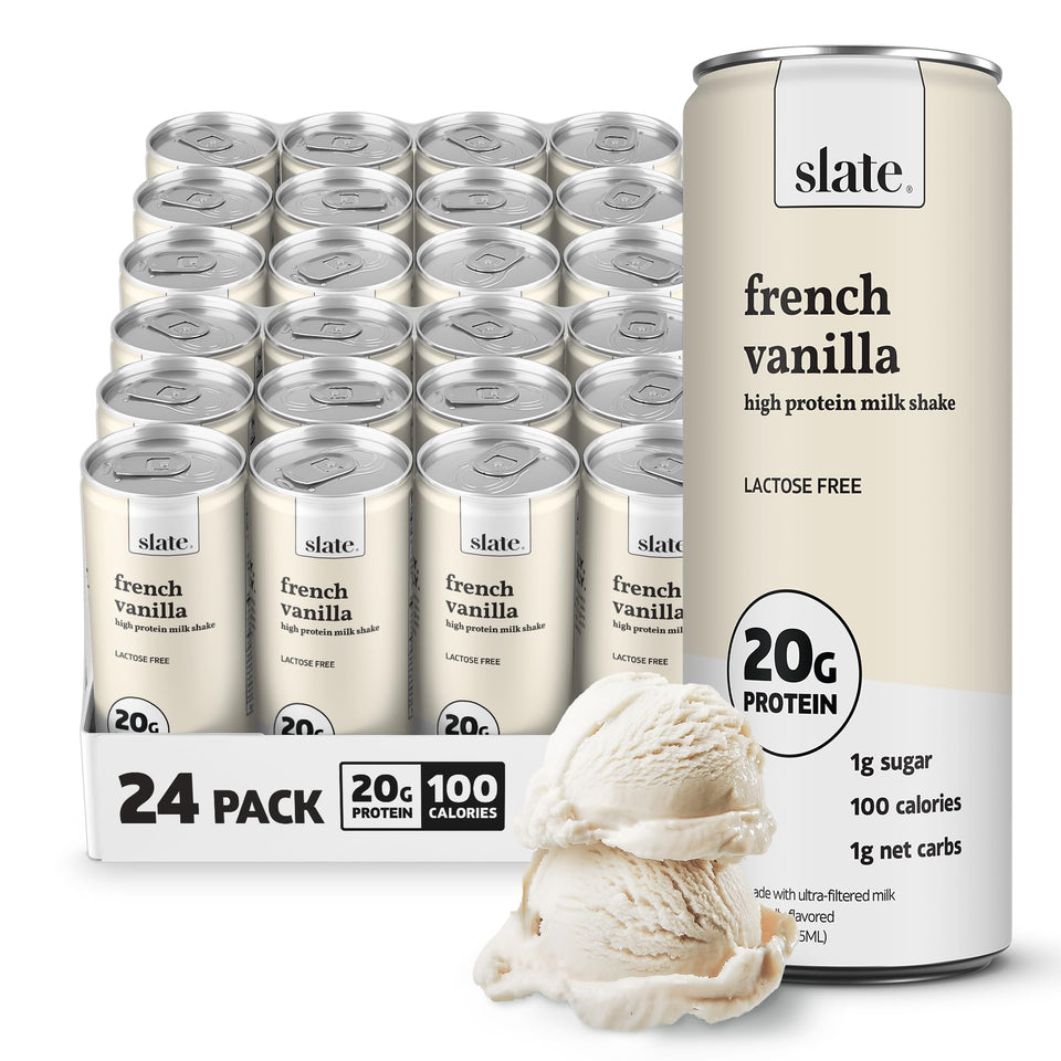 Slate Milk French Vanilla pour for a quick protein boost after a workout