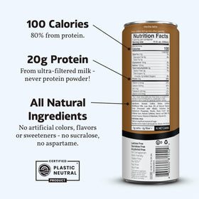 Slate Milk no sugar added coffee bottle highlighting clean nutrition
