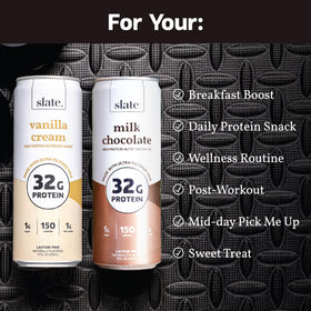 Slate Milk nutrition facts can highlights 32g protein per serving