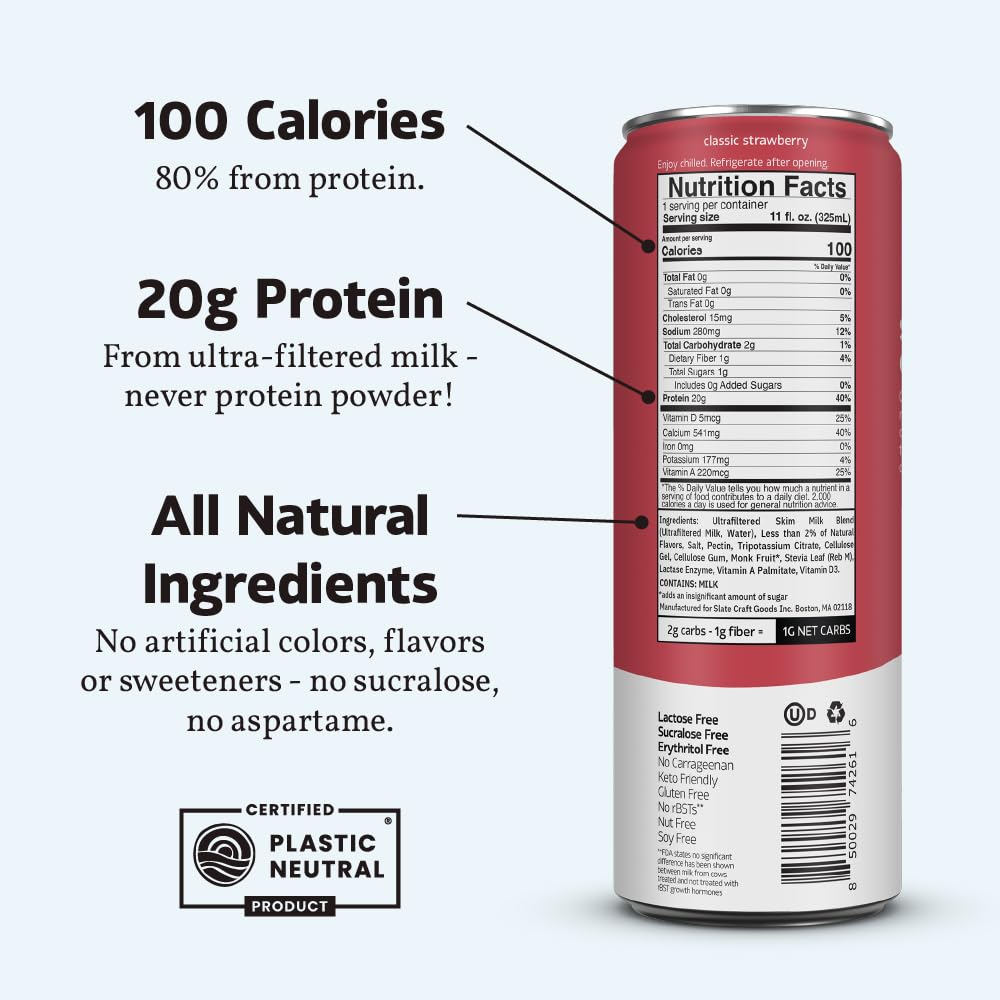 Slate Milk shelf-stable packaging shows no refrigeration needed.