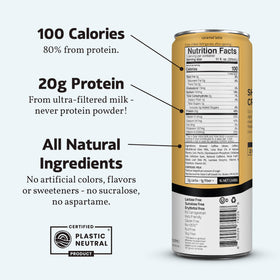 Slate Milk Caramel Latte can – shelf-stable packaging, refrigeration not required.