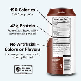 Slate Milk Ultra Protein Shake chocolate post-workout scene conveys energy between exercises