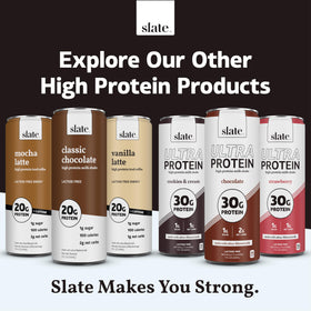 Slate Milk Ultra Protein Shake ultrafiltered milk highlights a clean protein source.