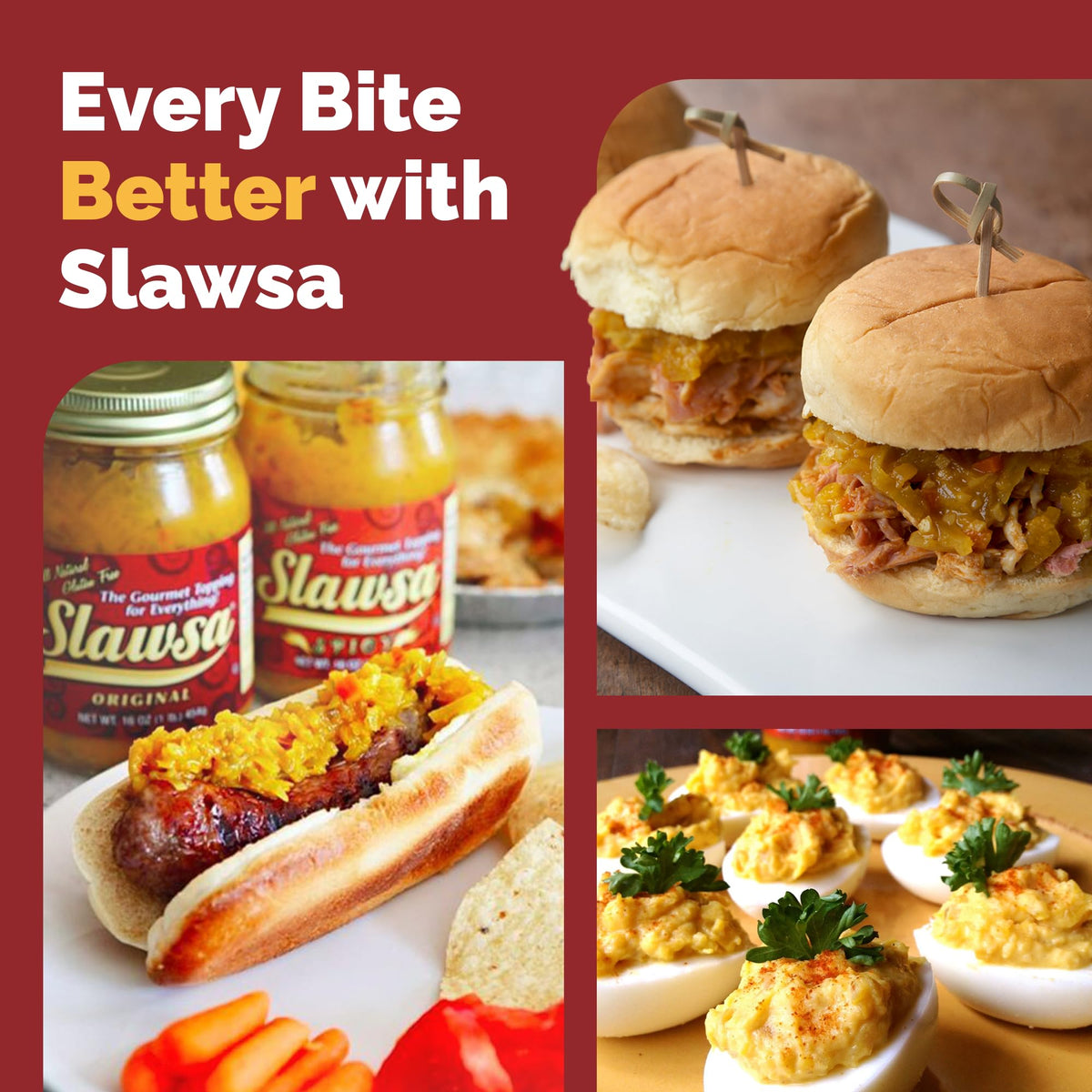 Slawsa Original Crunchy Gourmet Topping gluten-free vegan label – clean ingredients.