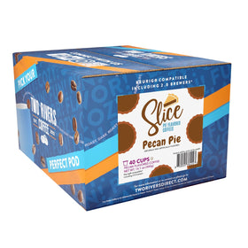 Slice Coffee pecan pie pods fit K-Cup Brewers for quick, mess-free brewing