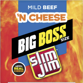Open box of Slim Jim Beef N Cheese sticks for a quick, savory snack