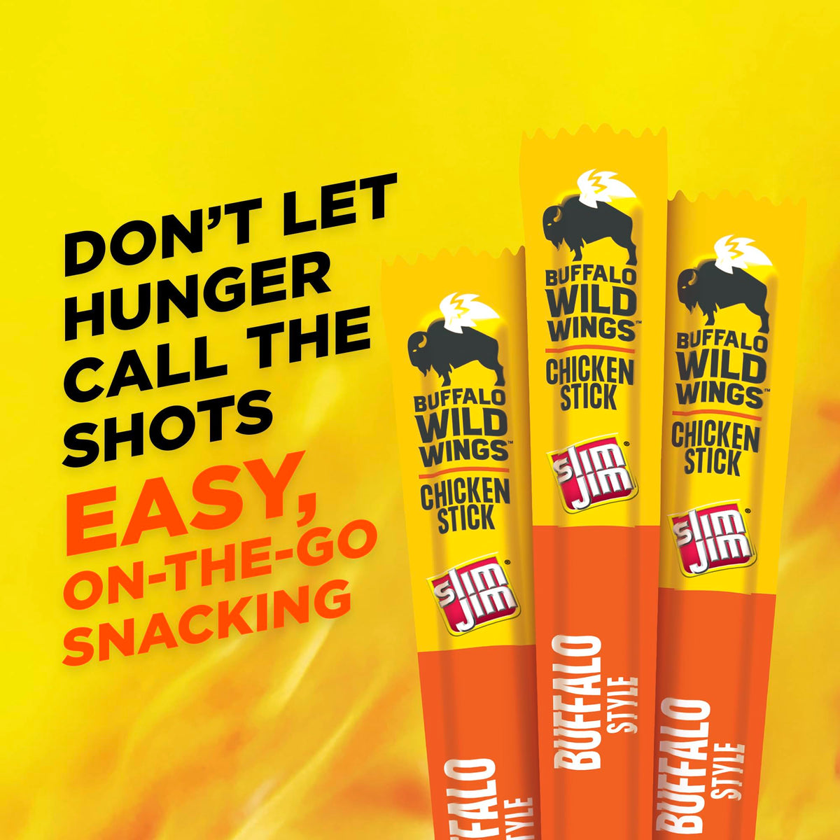 Desk-side savory snack Slim Jim Buffalo Style chicken stick