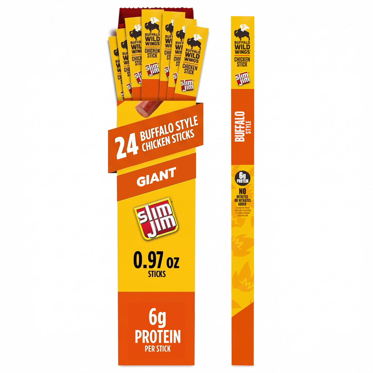 Slim Jim Buffalo Style Chicken Sticks pack ideal for on the go snacking