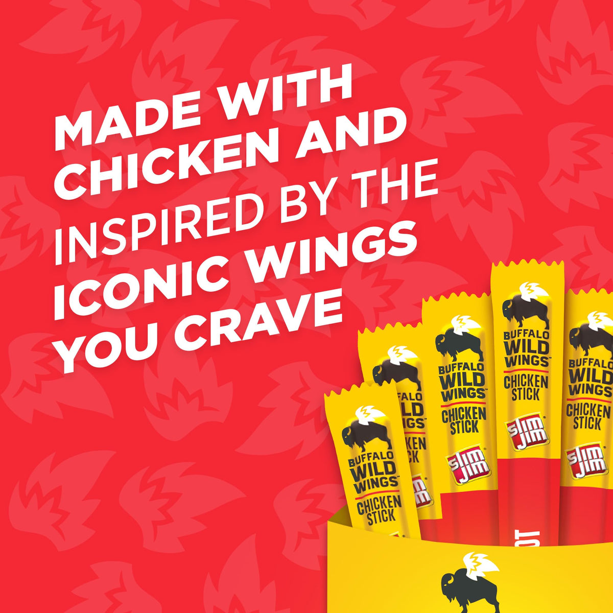Slim Jim Buffalo Wild Wings Hot chicken sticks with no added nitrites or nitrates.