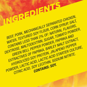 Slim Jim Giant Nacho stored in pantry for busy days.