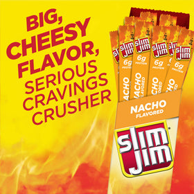 Slim Jim Giant Nacho sticks individually wrapped for convenient snacking.