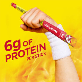 Individually wrapped Slim Jim Giant Original stick for lunchbox snacking