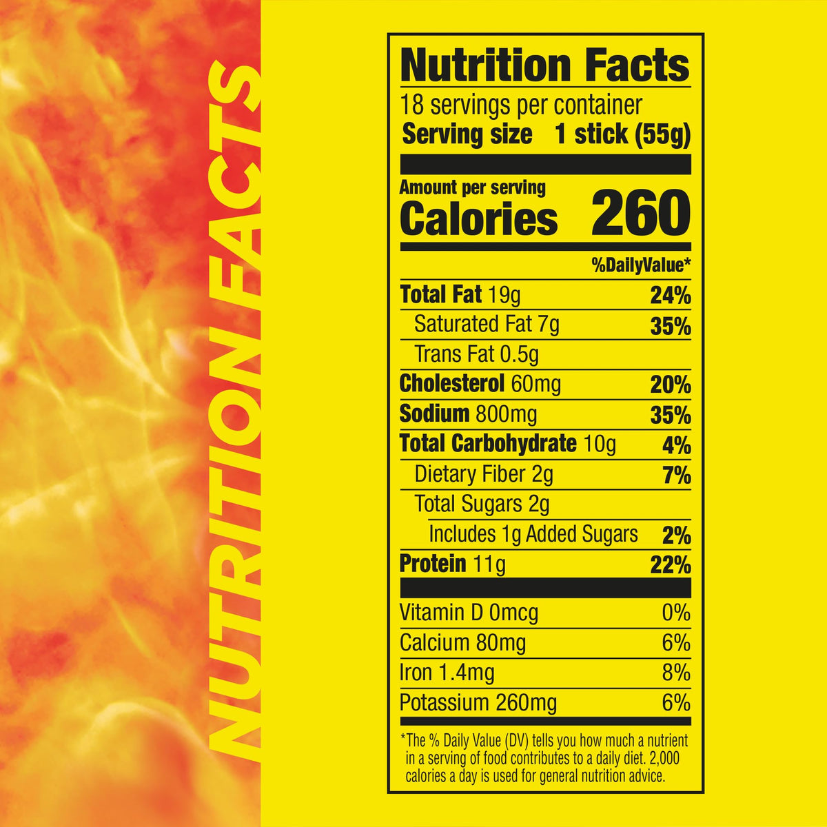 Slim Jim Monster Hot AF packaging detail emphasizes heat and 11 g protein.