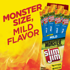 Slim Jim Monster Mild with 11 g protein per stick for a protein boost