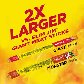 Slim Jim Monster Teriyaki pack open for on-the-go snacking