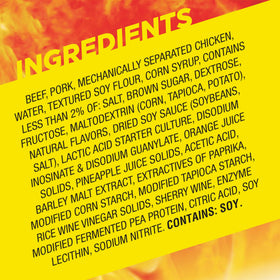 Slim Jim Monster Teriyaki sticks on a pantry shelf