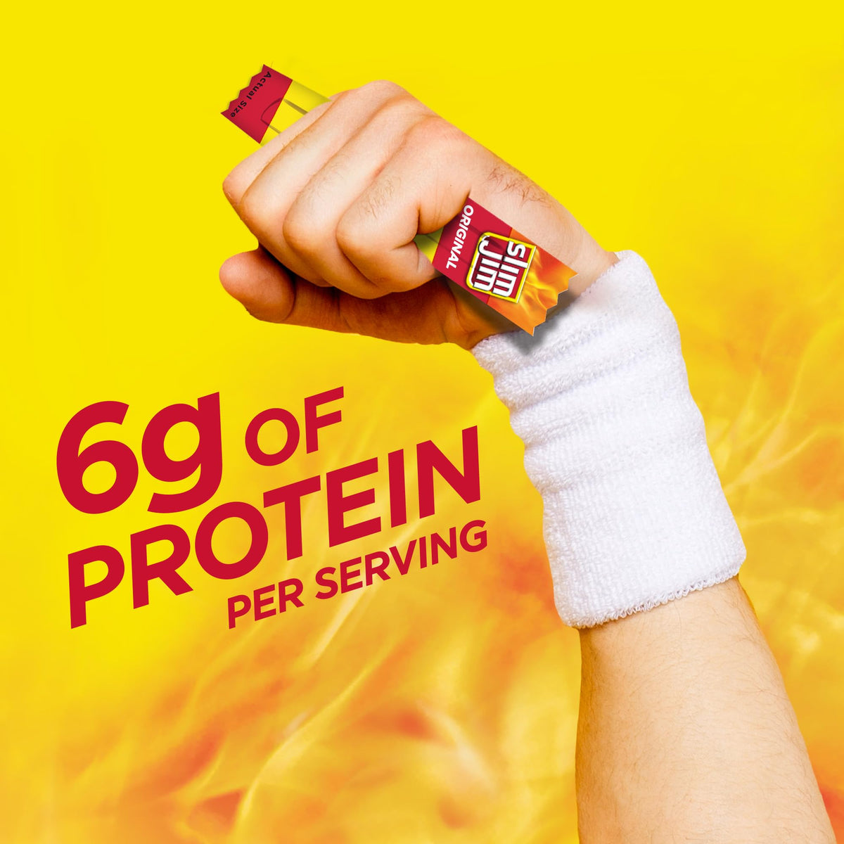 Slim Jim Original Snack Size smoked meat sticks nutrition label for protein-conscious shoppers