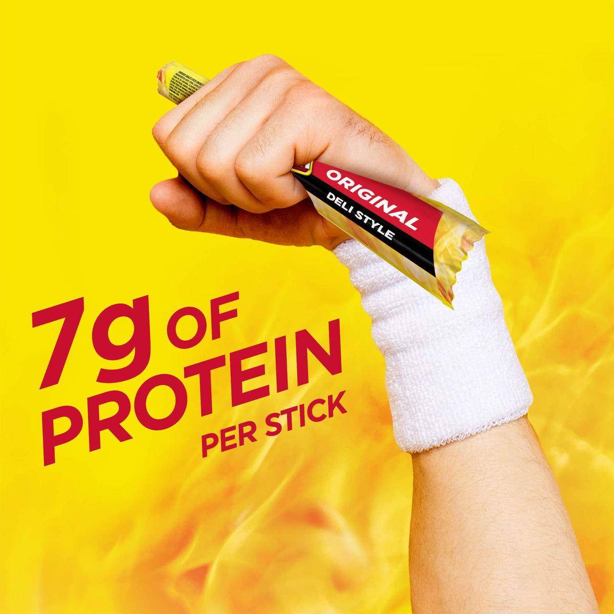 Slim Jim Shortboi Original Deli Stick bite-sized snack with bold beef taste.