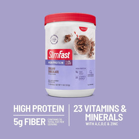 SlimFast digestive fiber balance highlighting 5g fiber for digestion