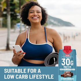 Compact SlimFast Essentials packaging designed for travel.