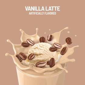 SlimFast high protein coffee house vanilla latte tub offering convenient energizing option