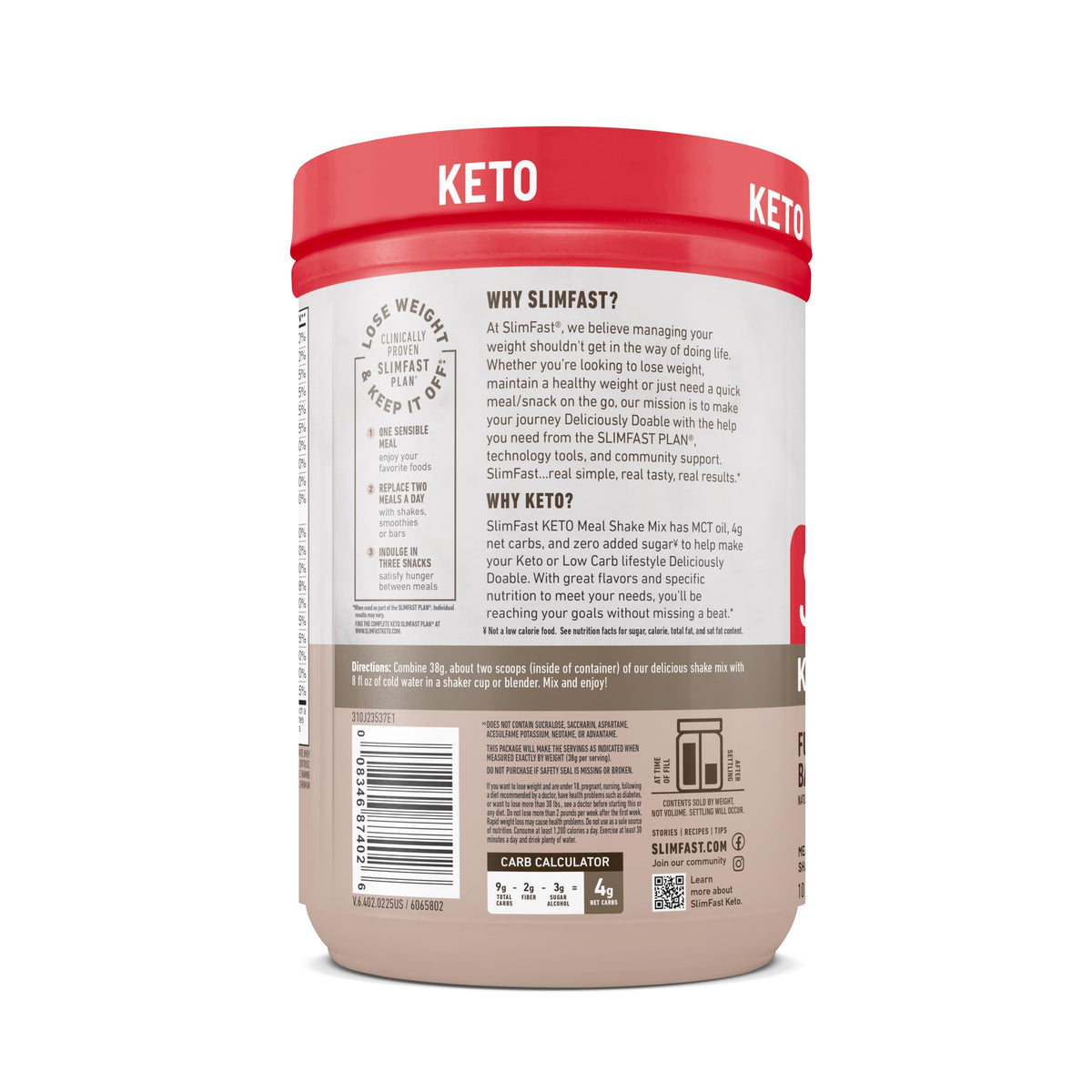 SlimFast Keto Shake served as a ready-made meal for busy schedules
