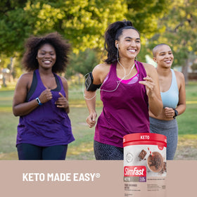 SlimFast Keto Shake whey and collagen blend depicted for meals