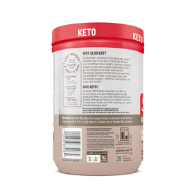 Ready-to-use SlimFast Keto Vanilla Cake Batter shake for meals