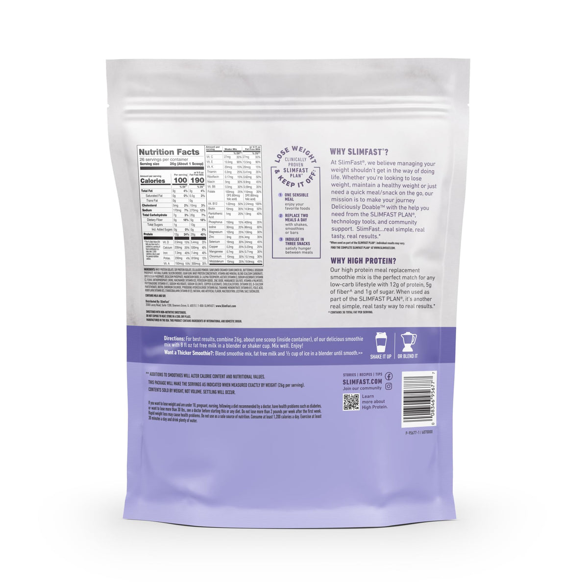 Measuring spoon beside SlimFast powder, ready for protein-packed preparation.
