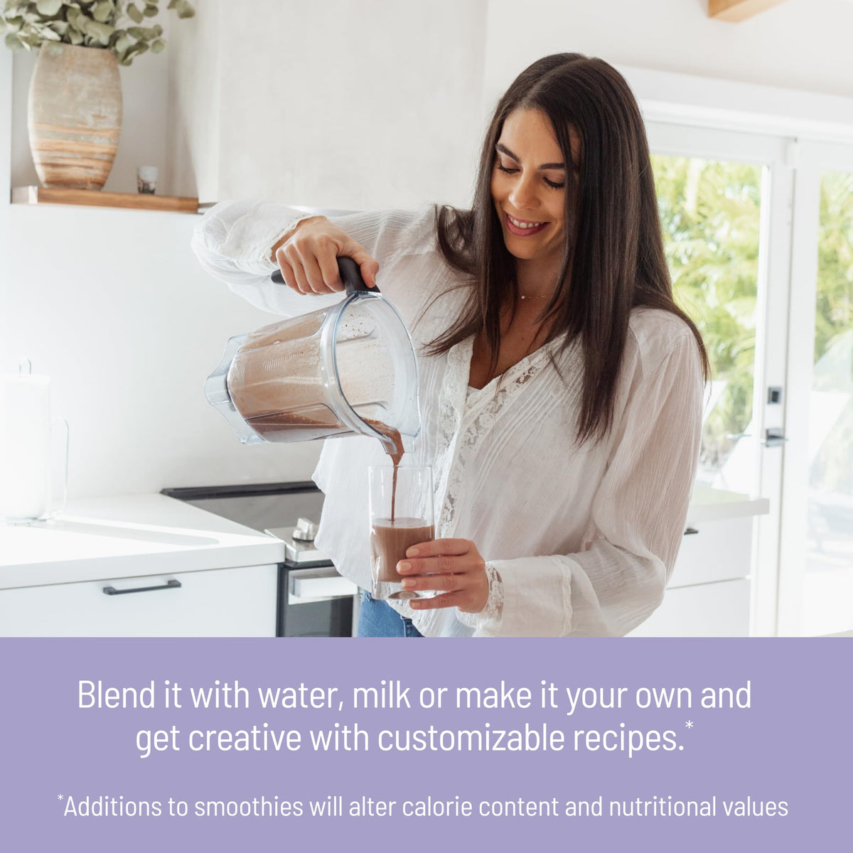 SlimFast on-the-go scoop with milk ready for a quick meal replacement