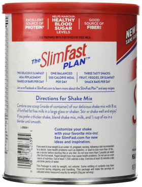 SlimFast shake being poured into a glass for on-the-go nourishment