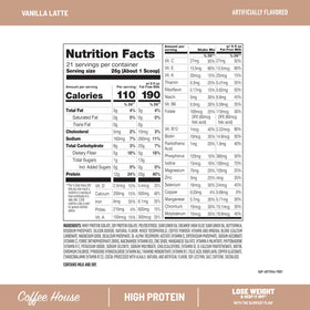 SlimFast protein powder caffeine scoop highlighting precise serving for easy prep