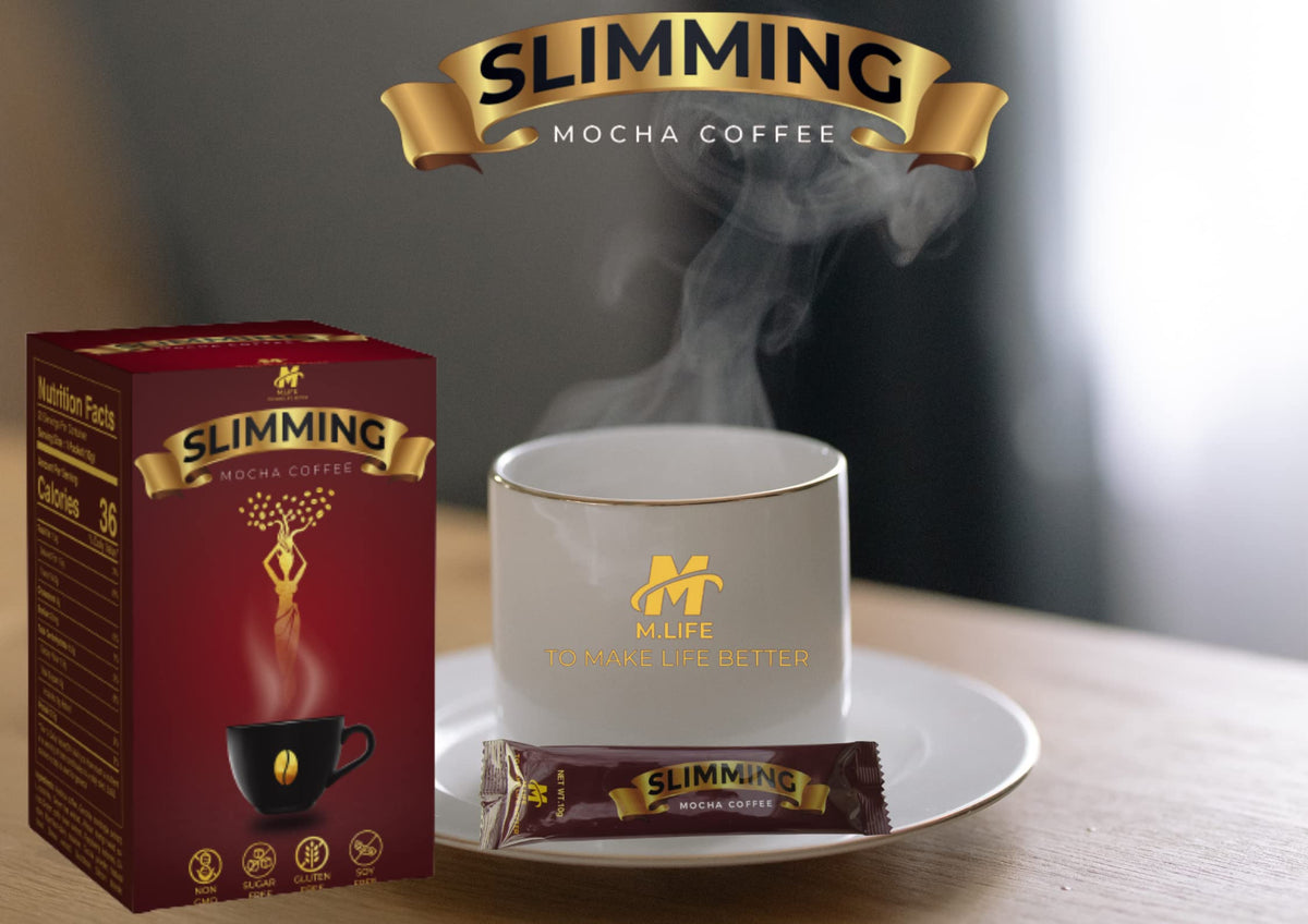 Slimming Mocha Coffee sugar-free formula, suitable for keto and gluten-free diets.