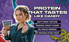 SlimThicc gummy serving on tray demonstrates portion-controlled snacking.