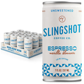 SLINGSHOT COFFEE vanilla blossom chilled espresso can for on-the-go mornings.
