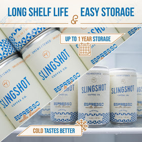SLINGSHOT COFFEE notes of caramel, spice, and dark fruit.