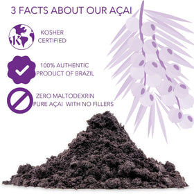 Slofoodgroup acai powder close-up emphasizing rich color and aroma for smoothies