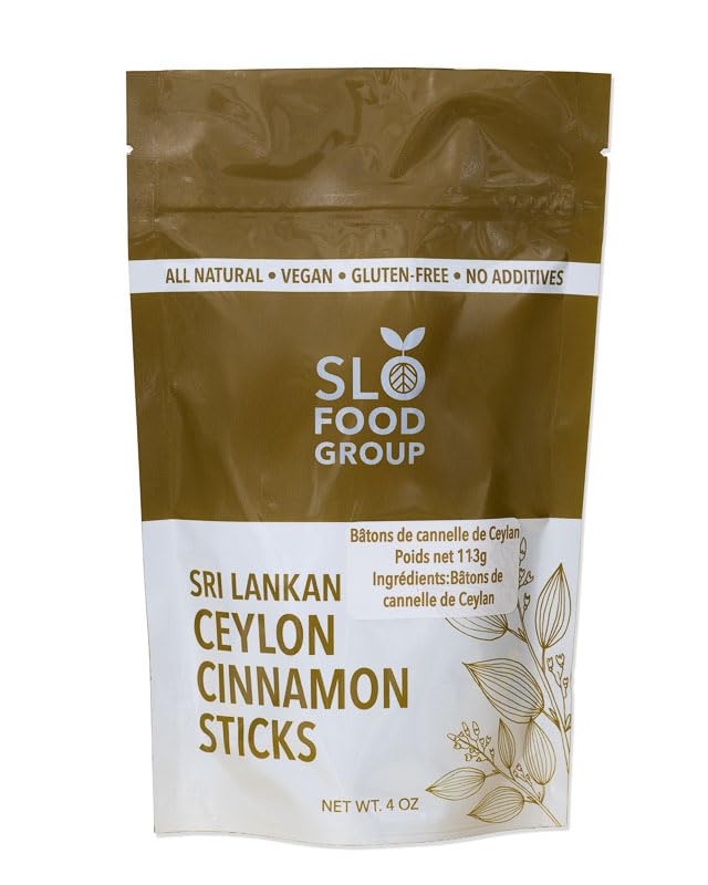 Slofoodgroup Ceylon cinnamon sticks in a full bag ready to flavor recipes.