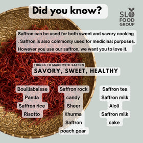 Slofoodgroup saffron tea use for fragrant, calming beverages.