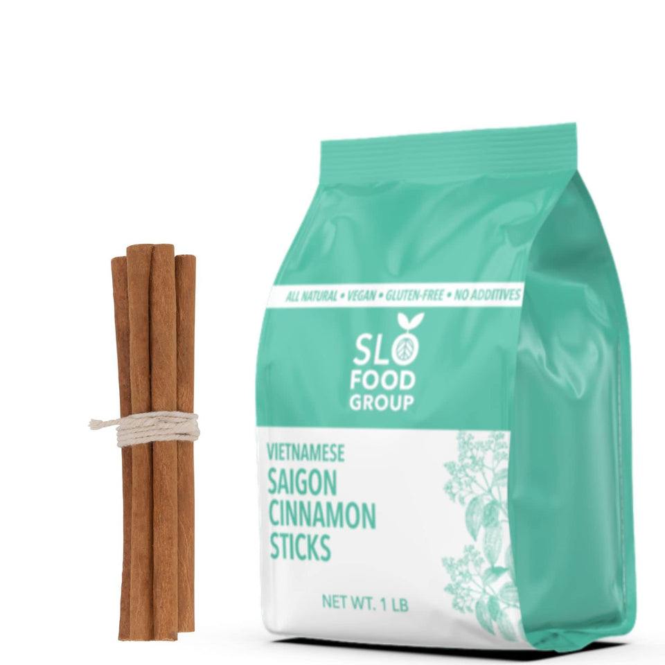 Slofoodgroup Saigon cinnamon sticks bundled for convenient use in simmering and baking