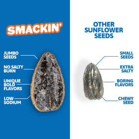 Low-sodium claim visible on SMACKIN' Lemon Pepper seeds packaging